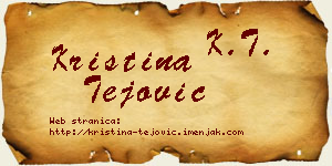 Kristina Tejović vizit kartica
